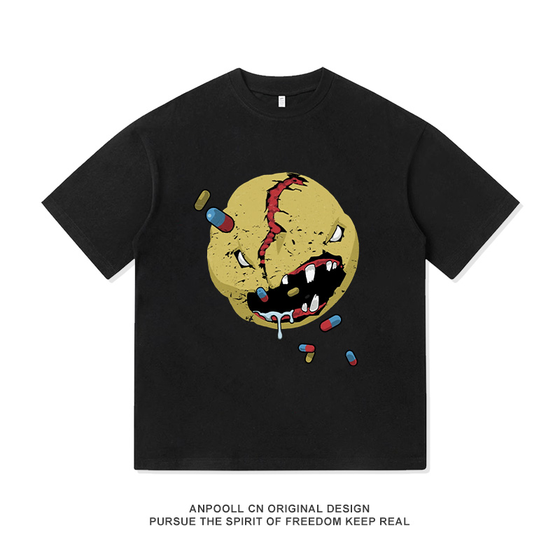 赛博朋克2077游戏周边V的上衣服短袖T恤夏季重磅纯棉男装联名宽松