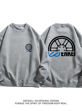 JDM改装车文化ENKEI轮毂锻造旋压RPF1日本纯棉圆领卫衣服男装宽松