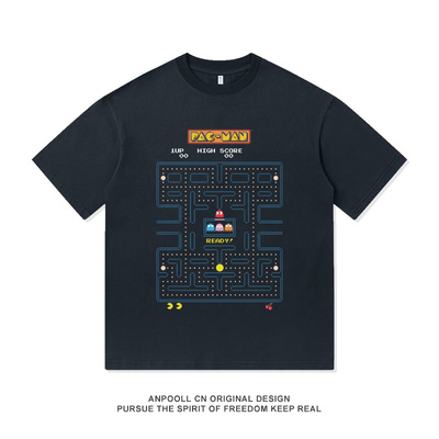 复古短袖T恤衫男女美式重磅纯棉