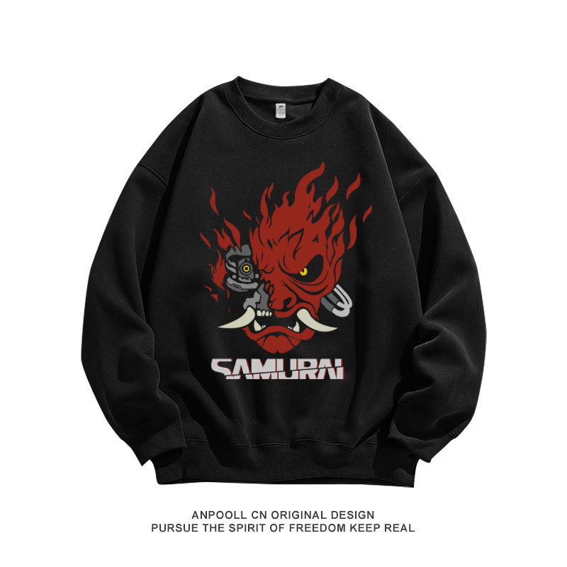 武侍乐队赛博朋克2077强尼银手同款卫衣服圆领纯棉长袖T恤男装秋