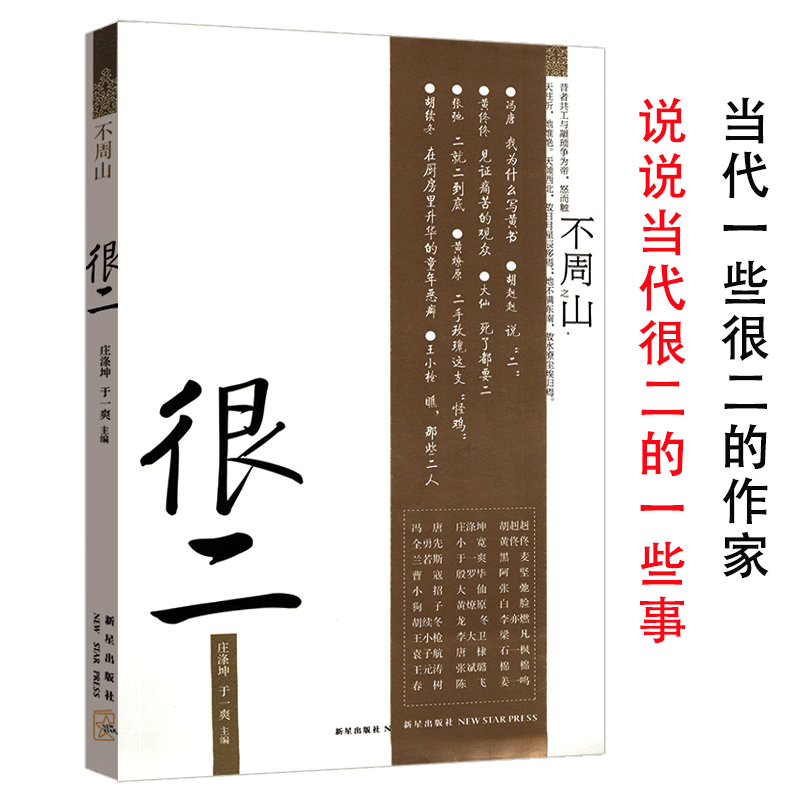 【库存尾品】很二 不周山著描述世间疾苦职业愤青的苦逼文字意见领袖的闪亮人格庄涤坤冯唐胡赳赳等现当代杂文散文作品集