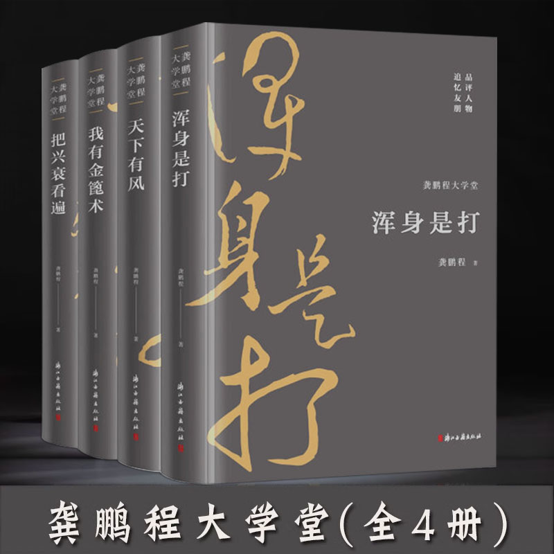 【精装全4册】龚鹏程大学堂：浑身是打+天下有风+有金篦术+把兴衰看遍 书籍