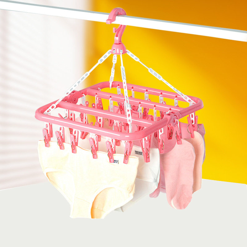 多功能折叠晾衣架儿童内衣袜子架挂衣服架子多用夹子宝宝婴儿家用|msdalam kategori penyatuan simpanan, pakaian Wash/Sun/Care Products, Hanger - dari Buy2taobao.com untuk memberikan perkhidmatan ejen Taobao profesional membeli