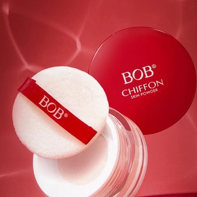 BOB散粉亲肤散粉定妆蜜粉遮瑕粉饼提亮肤色彩妆一件代发