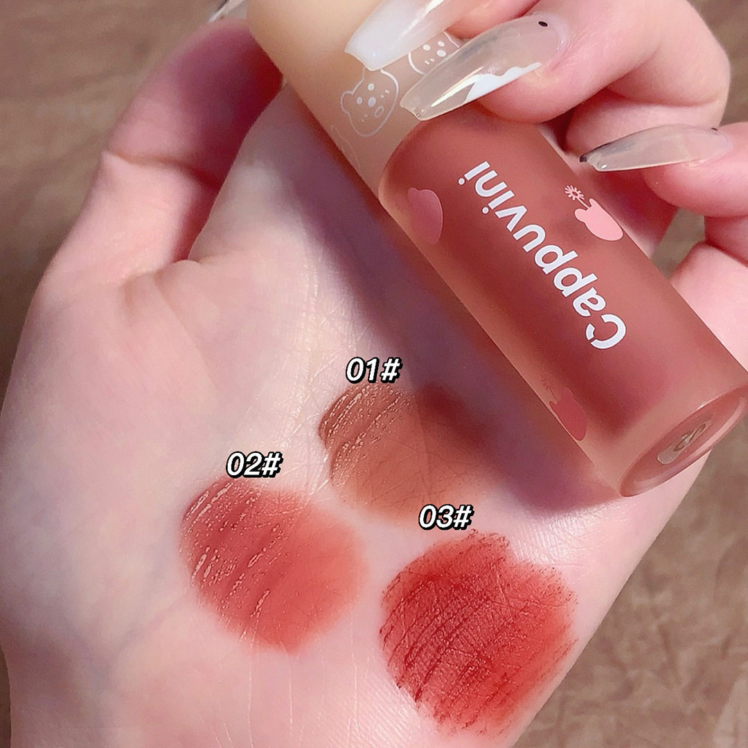 国货彩妆cappuvini卡泡维妮唇釉小众品牌平价染唇液唇泥套装学生