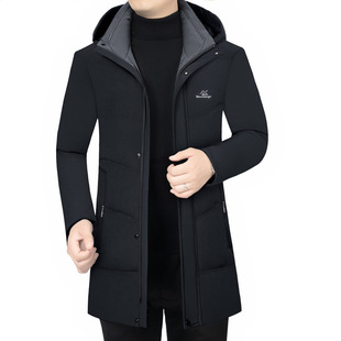 绅骑正品男羽绒服中长款加厚冬季新款男士爸爸装鸭绒外套冬B29292