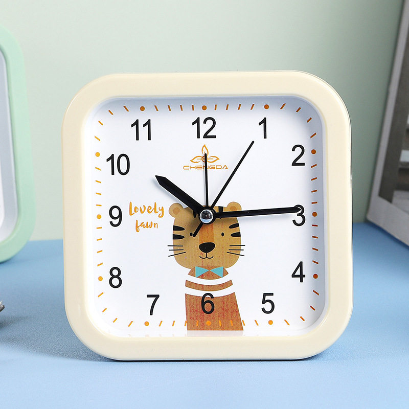 创意卡通时尚方形闹钟桌面时钟 简约扫秒闹钟学生卧室静音小时钟,宠物/宠物食品及用品,猫狗碗/慢食碗,淘宝优惠券,粉丝福利购,淘宝优惠卷