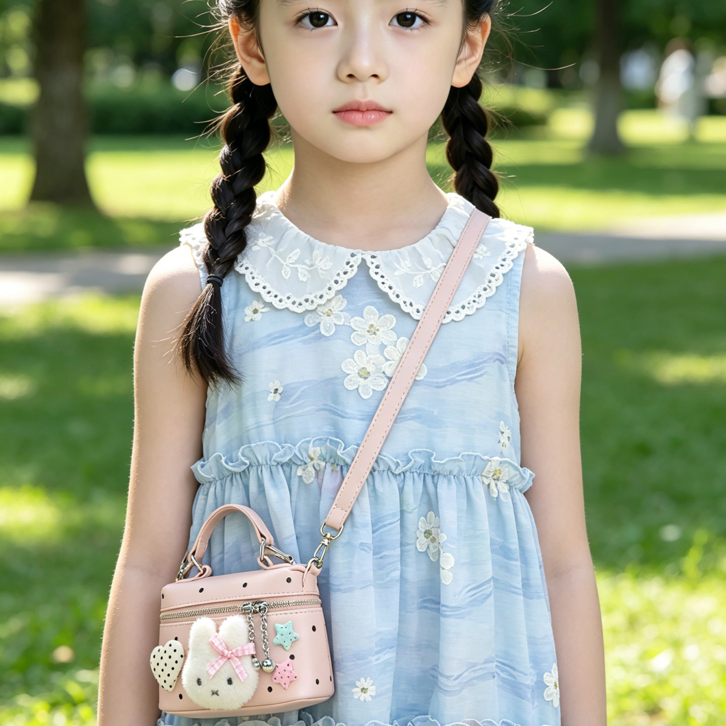 儿童斜挎包可爱时尚洋气卡通2026新款女孩小兔子小挎包百搭出游包
