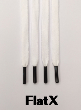 耐*适用AF1彩色金属头8mm扁鞋带空军一号高低帮FlatX原装正品白色