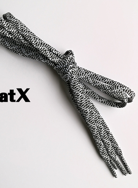 阿迪适用UltraBoost跑步鞋6mm双层扁鞋带FX正品100cm黑白花色