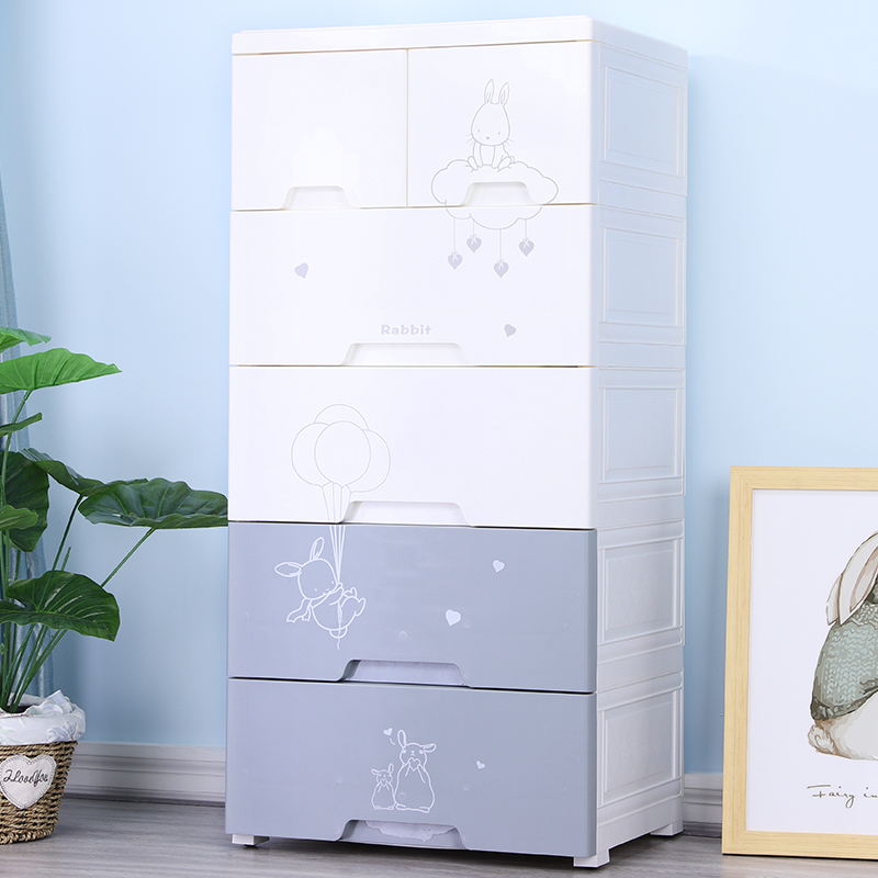 加厚兒童卡通抽屜式整理收納柜子