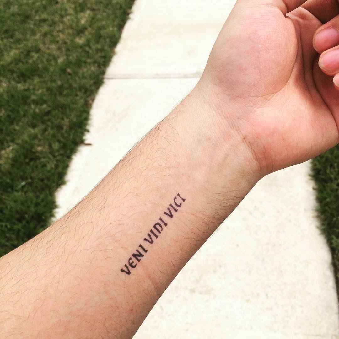 【】inkbox果汁纹身模板(d75)5x0.5cm我来,我见,我征服