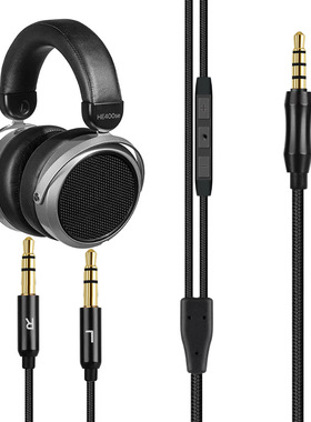 适用Hifiman海菲曼HE400S/I HE560HE-350带麦耳机音频线三头3.5MM