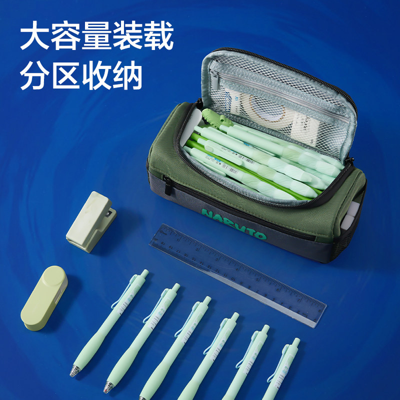 得力文具盒男孩款大容量火影忍者联名铅笔盒布拉链式文具收纳袋子,玩具/童车/益智/积木/模型,文具盒,淘宝优惠券,粉丝福利购,淘宝优惠卷