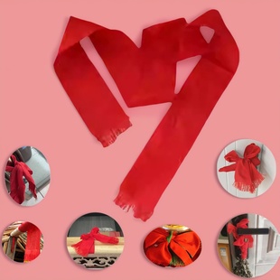 喜事红布条装饰结婚添丁坐月子绑门把彩带乔迁护路新车挂平安飘带