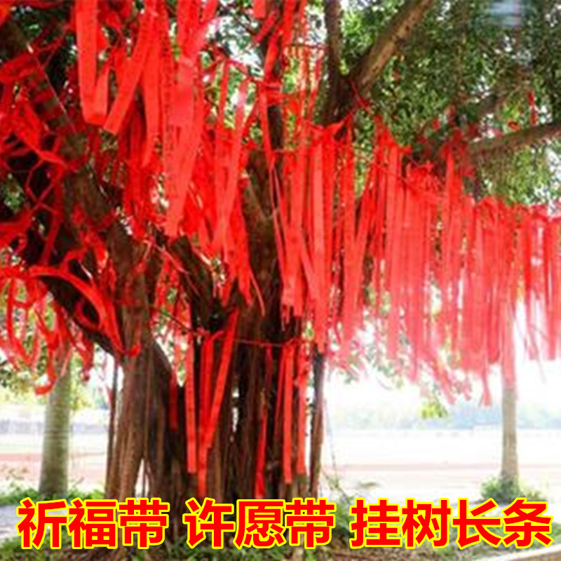 祈福红色丝带无字许愿带汽车飘带法会礼带孔庙挂件红布条婚庆平安