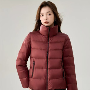 雅鹿羽绒服女短款排骨秋冬新款轻薄小个子妈妈装外套正品新国标