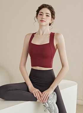 IUIU YOGO新款高强度运动交叉瑜伽背心女跑步防下垂健身训练文胸