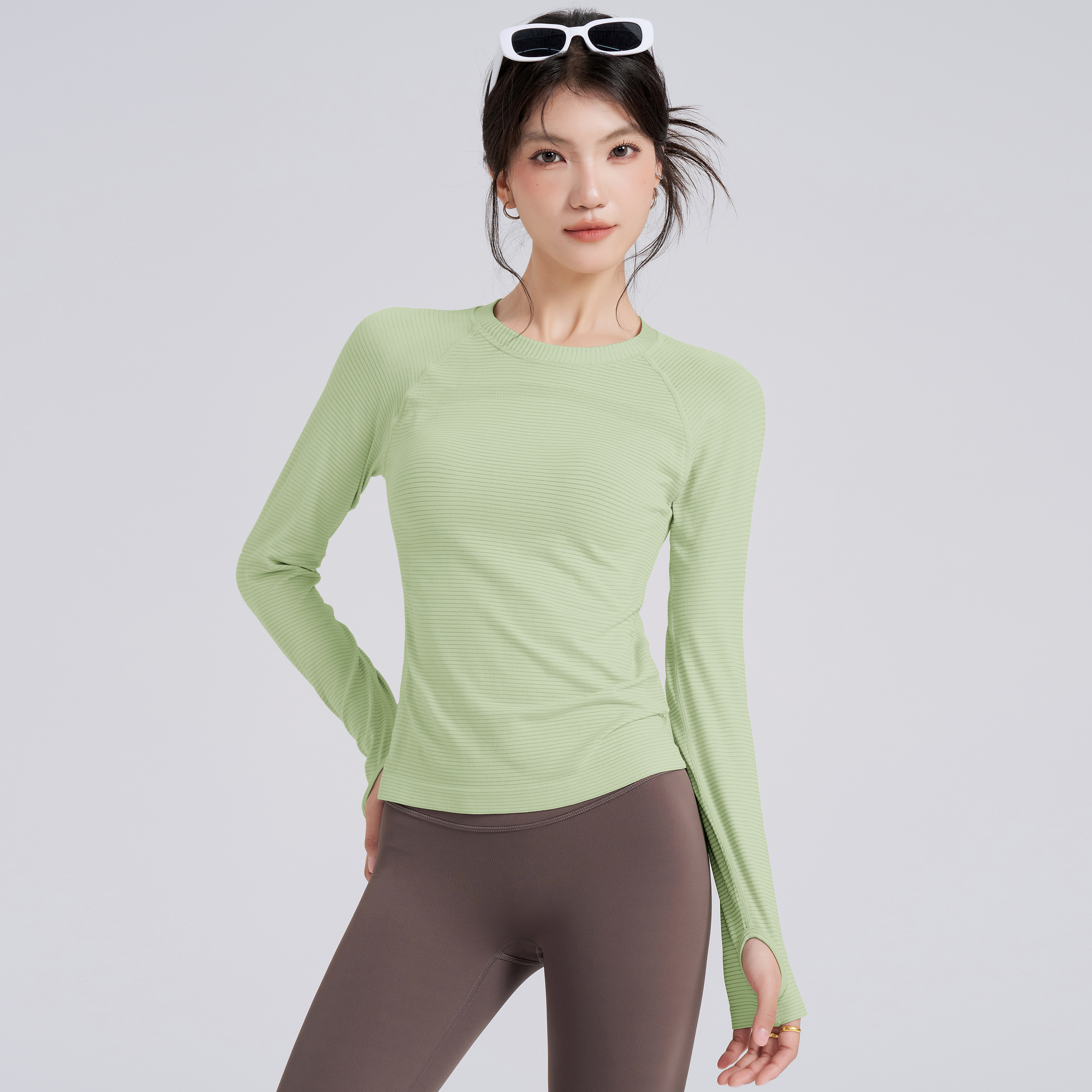 IuIu秋冬速干运动长袖瑜伽服上衣