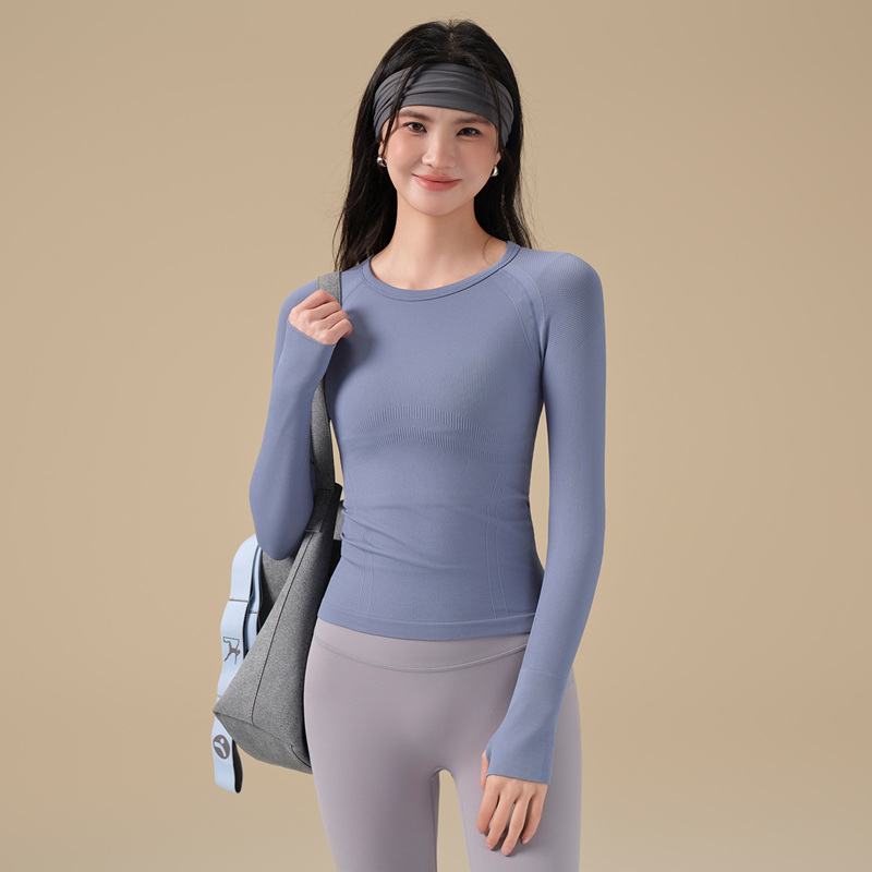 IuIu秋冬无缝修身瑜伽服长袖上衣