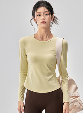 IUIU YOGO秋季修身弹力瑜伽服女专业跑步普拉提训练长袖运动上衣