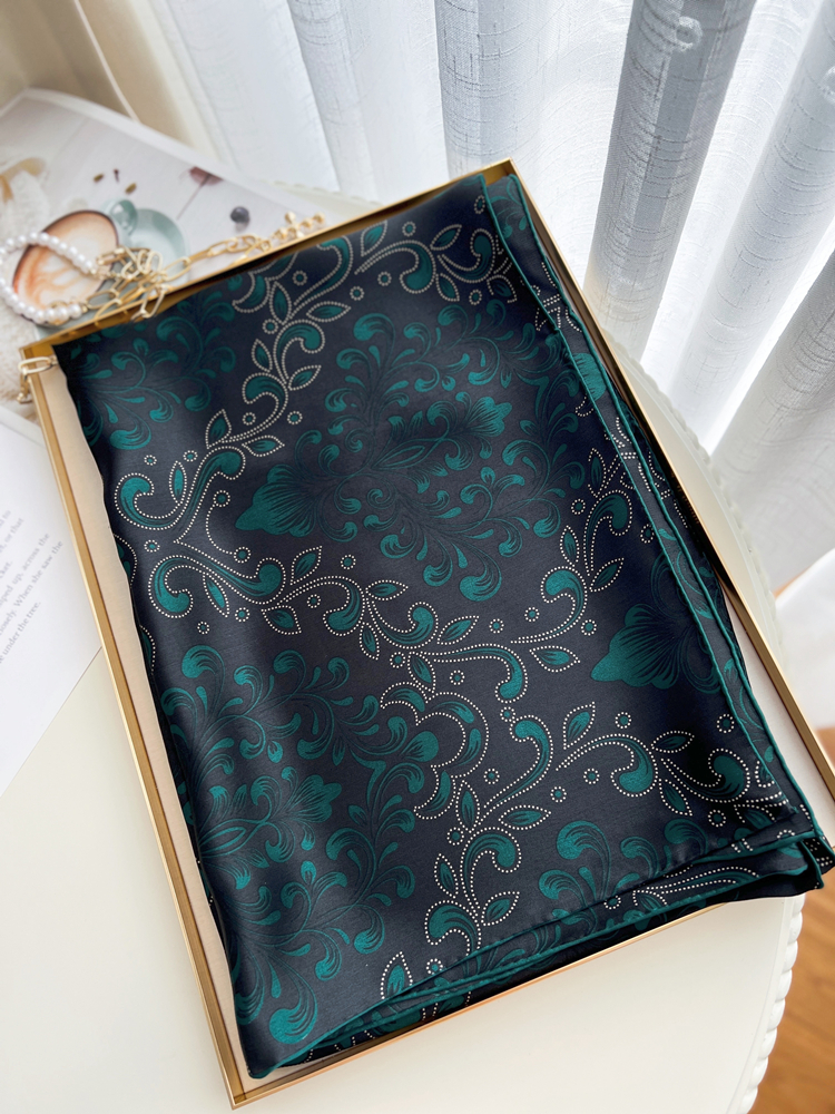 100%真丝桑蚕丝围巾春秋