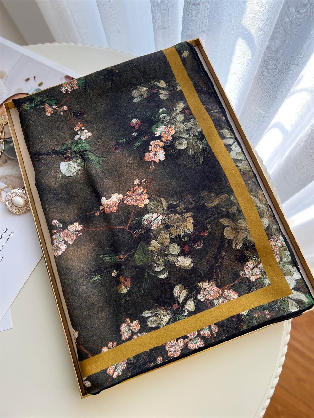 香云莹雪真丝方巾100%桑蚕丝围巾