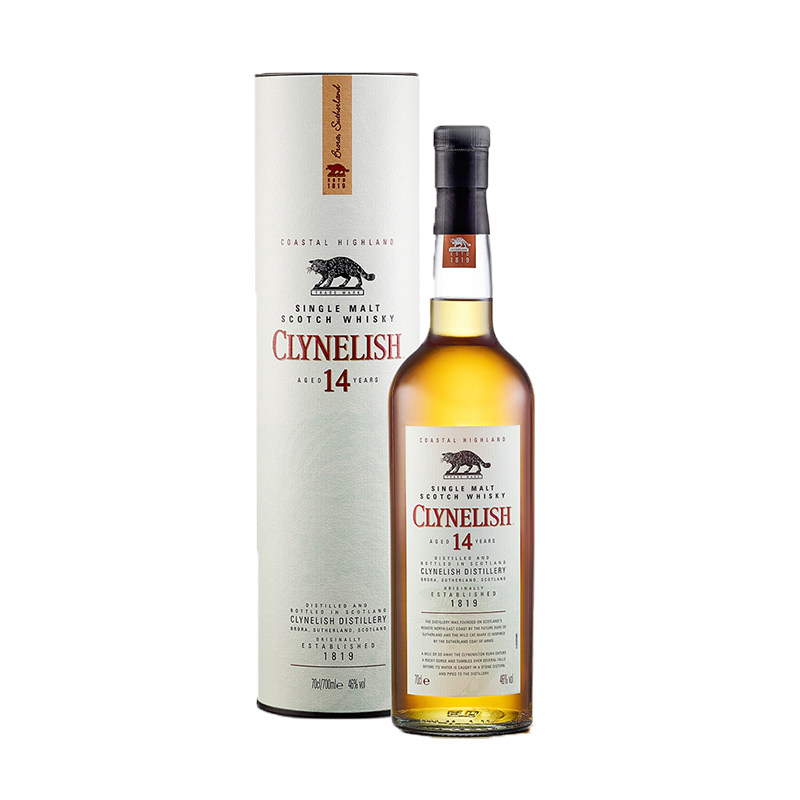 洋酒克里尼利基14年单一麦芽威士忌小猫威士忌clynelish原装进口