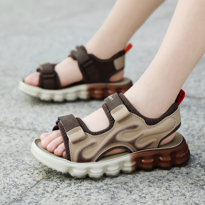 回力男童凉鞋2026新款儿童软底运动凉鞋7-15岁中大童大码沙滩鞋子