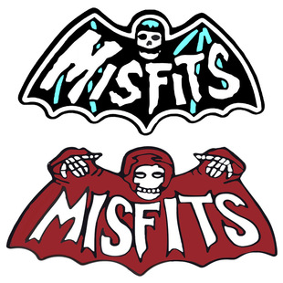 乐队Mifi胸针骷髅恐怖蝙蝠万圣节朋克金属合金别针徽章配饰品