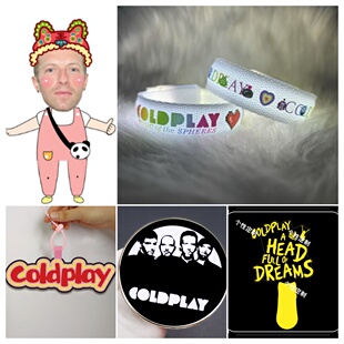 COLDPLAY演唱会应援发光手环酷玩乐队周边挂件气氛荧光棒助威道具