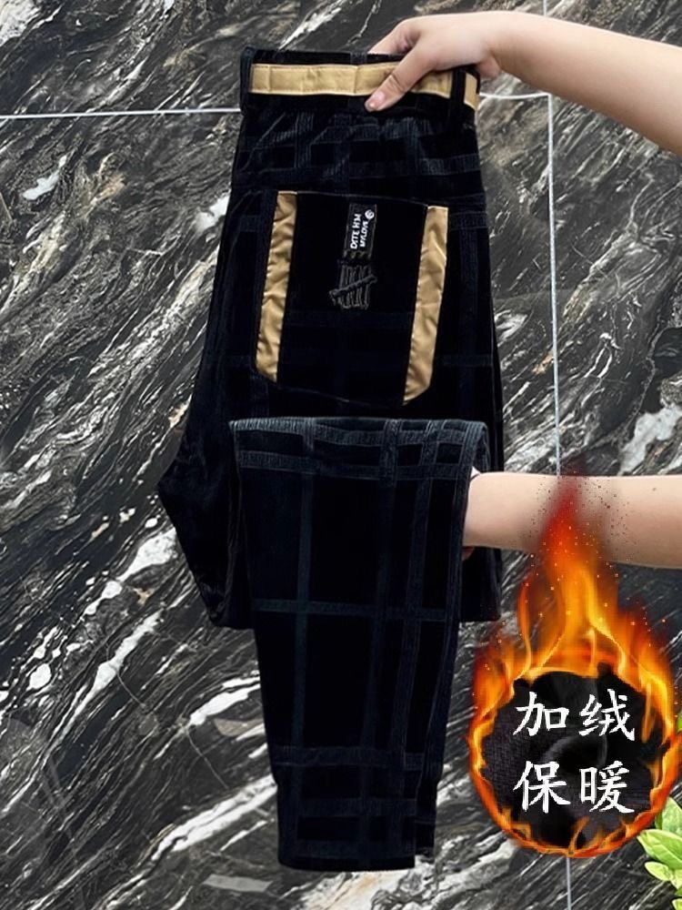 2026秋冬加绒男士网红弹力哈伦裤休闲裤轻奢百搭潮流韩版百搭长裤,男装,休闲裤,淘宝优惠券,粉丝福利购,淘宝优惠卷