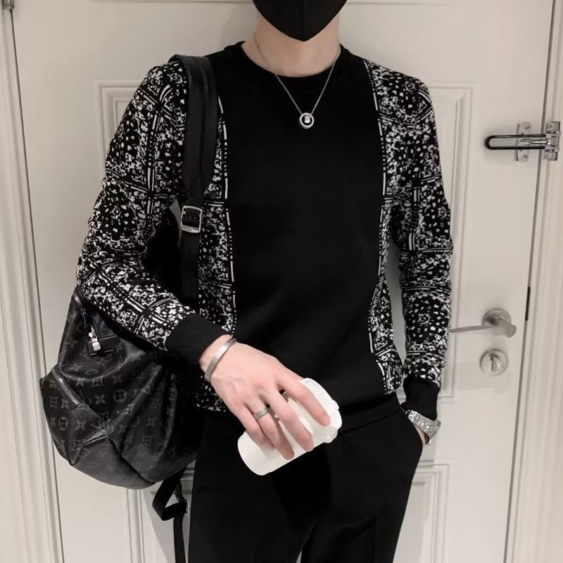 圆领套头针织衫男秋冬季潮流ins超火毛衣时尚百搭休闲打底衫上衣,男装,针织衫/毛衣,淘宝优惠券,粉丝福利购,淘宝优惠卷