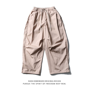 高街长裤 日系复古休闲裤 潮流百搭美式 裤 女 男简约宽松阔腿直筒工装