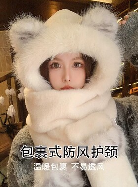 韩版小狗加绒护耳帽45