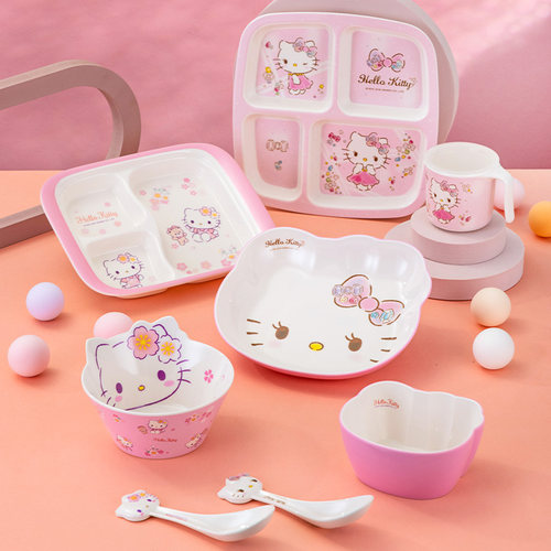 hellokitty儿童餐具可爱四件套