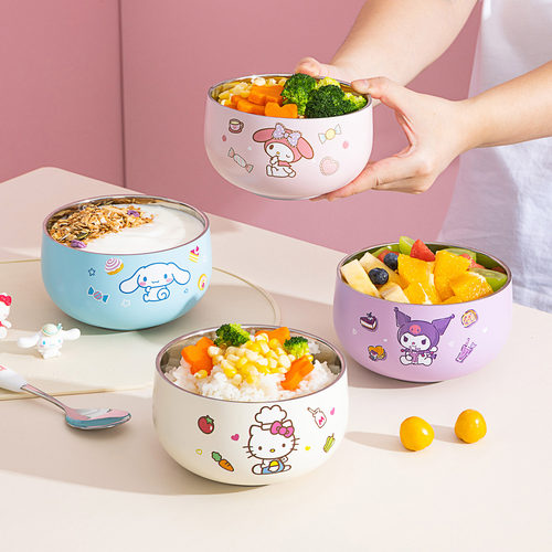 HELLOKITTY不锈钢婴儿辅食饭碗