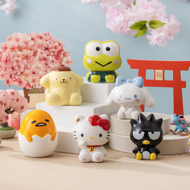 hellokitty招财猫摆件可爱儿童送情人七夕节礼物迷你装饰摆饰品