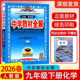 2026春季新版中学教材全解九年级化学下册人教版初三9年级下册化学书教材全解初中化学同步课本讲解练习复习陕西人民教育出版社