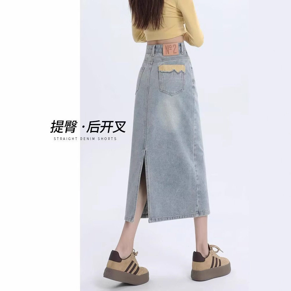 辣妹牛仔半身裙女2025新款浅蓝开