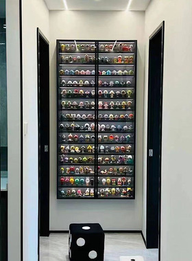 手办展示柜盲盒展示架收纳柜玄关壁挂墙上小摆件玩偶置物架盲盒墙