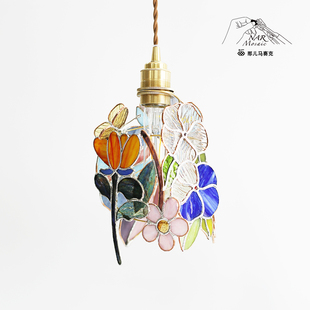 那儿nar马赛克蒂凡尼彩色玻璃焊接装 饰吊灯礼物Aihua系列