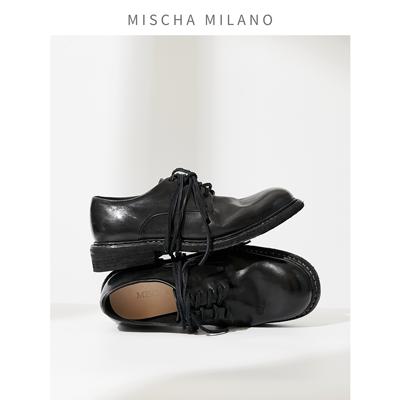 意大利马皮复古水洗小皮鞋0磨合