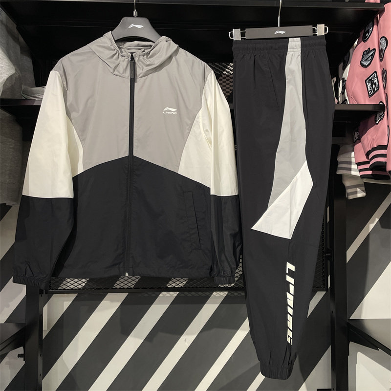 LI NING 트렌디 한 스포츠 윈드 브레이커 남성 2024 여름 새로운 안티 UV 후드 태양 보호 윈드 브레이커 AFDU363