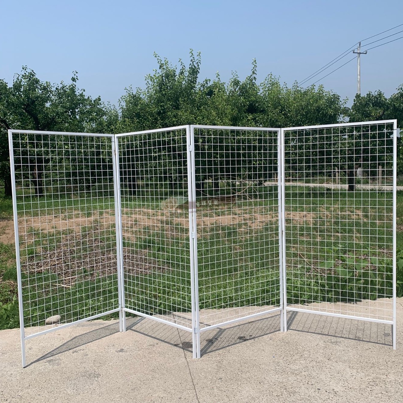 新款折叠作品立式屏风隔断网架