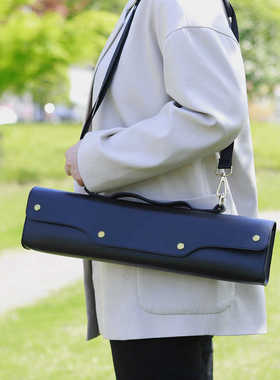 优质17孔长笛包便携式手提肩挎皮质W-121黑色炫酷冷淡风做工精细