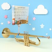 小号乐谱夹稳固耐用便携行进演奏阅读曲谱架滑扣调节练习琴谱架子