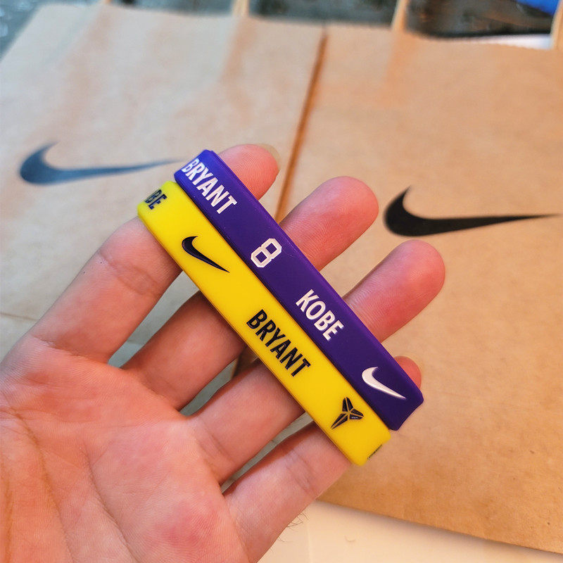 nba球星湖人队8号科比黑曼巴篮球运动硅胶手环腕带潮男女学生手链