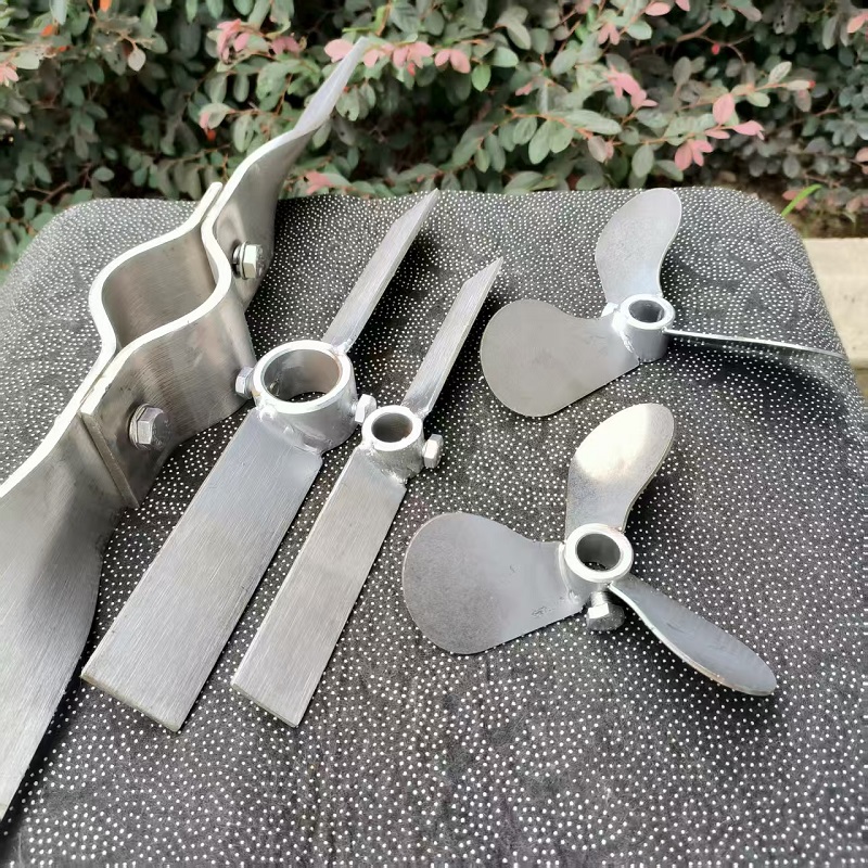 不锈钢304一字对夹叶片搅拌桨