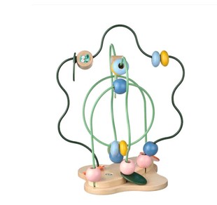 IKEA/宜家 乌斯塔串珠迷宫滚珠游戏架绕珠宝宝早教益智玩耍实木